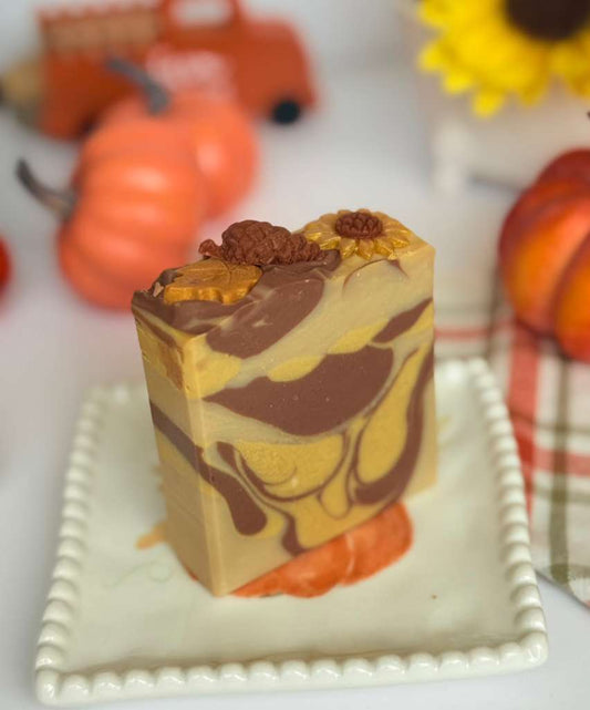 Pumpkin Flowers Soap Bar