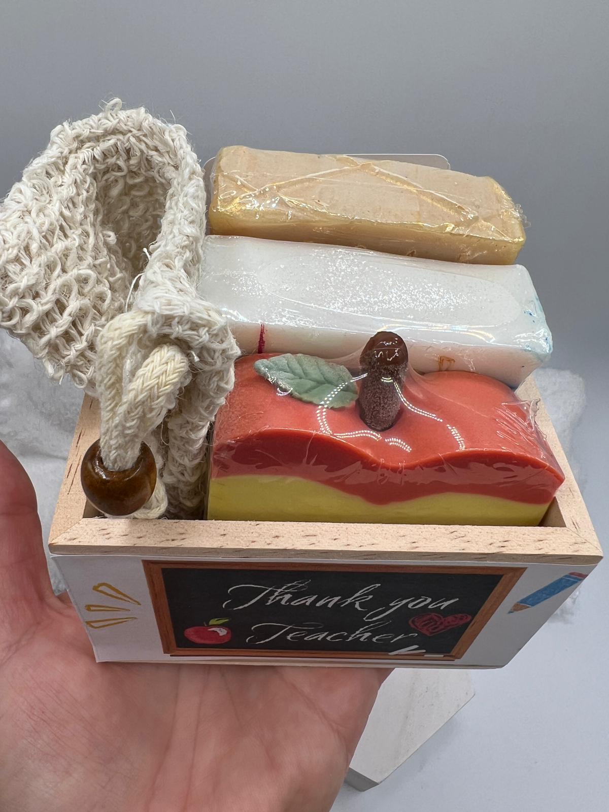 Handcrafted Soap Bar Trio with Natural Sisal Bag