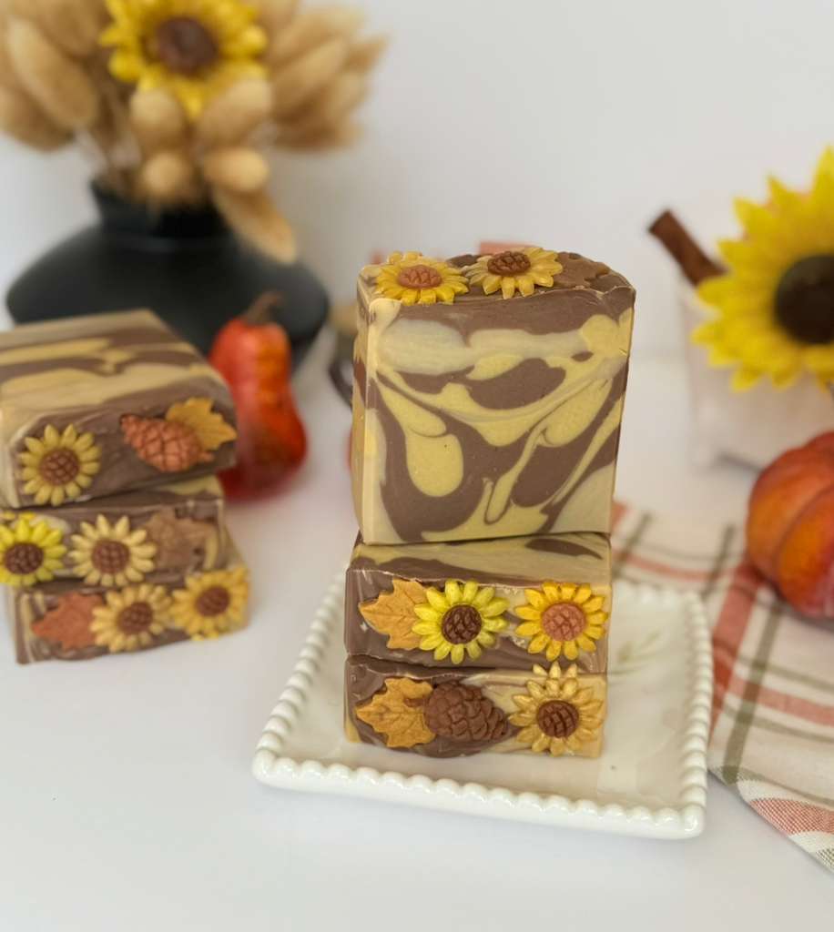 Pumpkin Flowers Soap Bar