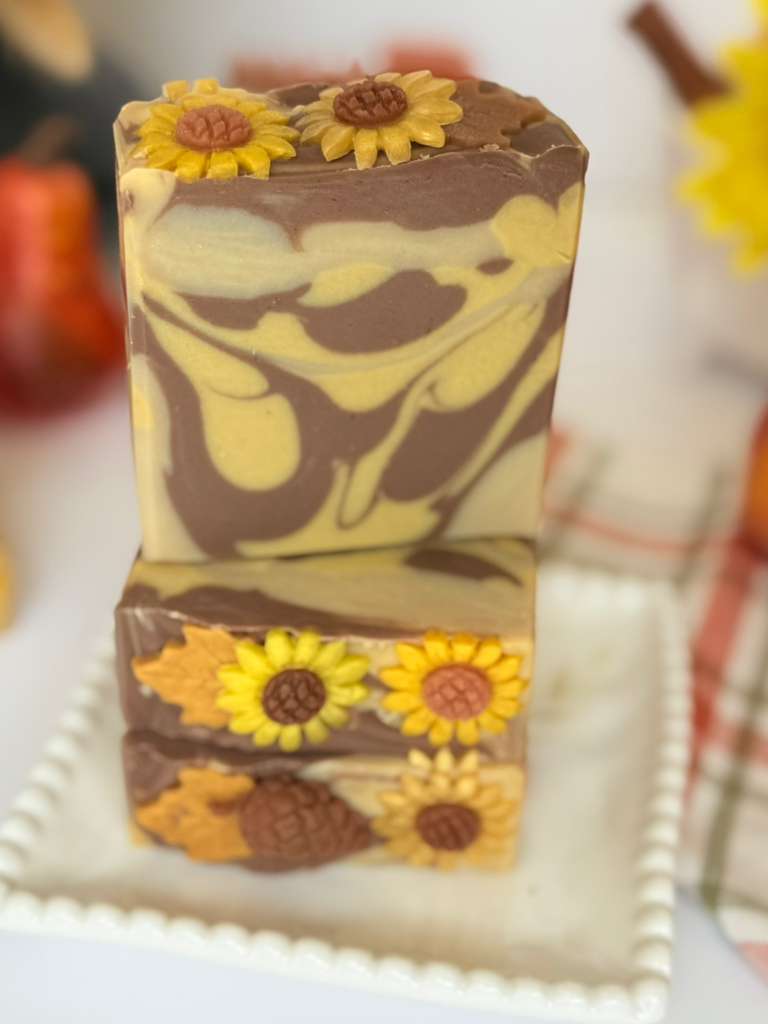 Pumpkin Flowers Soap Bar