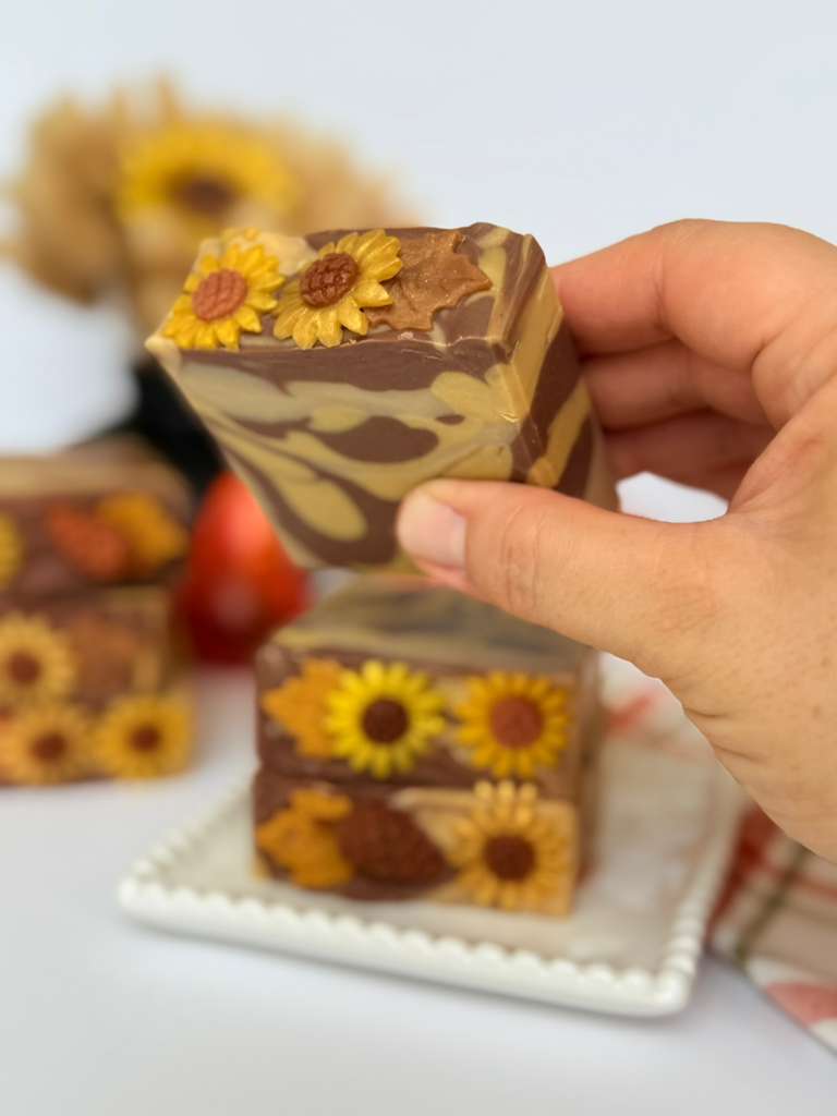 Pumpkin Flowers Soap Bar