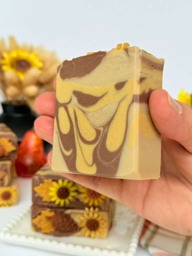 Pumpkin Flowers Soap Bar