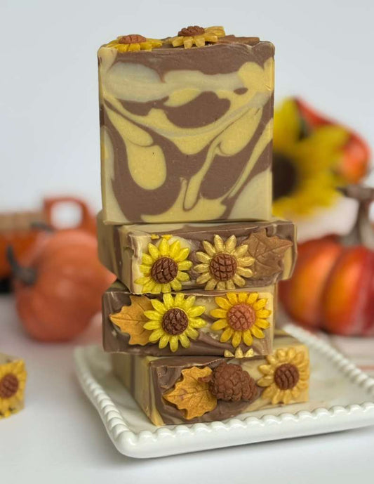 Pumpkin Flowers Soap Bar