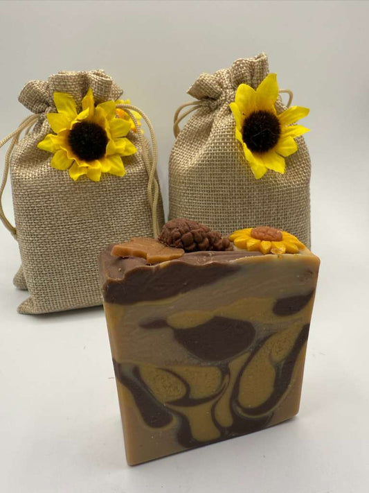 Pumpkin Flowers Soap Bar